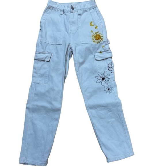 PACSUN Sketchbook Cargo Skater High Rise Carpenter Floral Size 22  **Flawed** - Picture 2 of 9